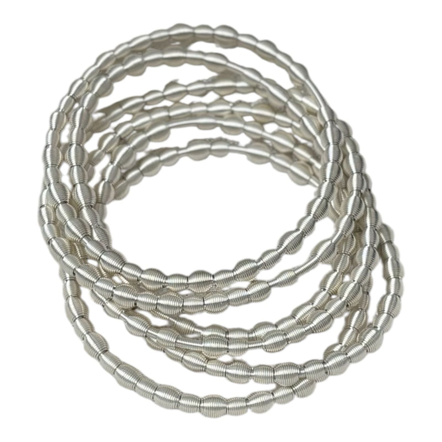 5pcs set Silver handmade bracelets
