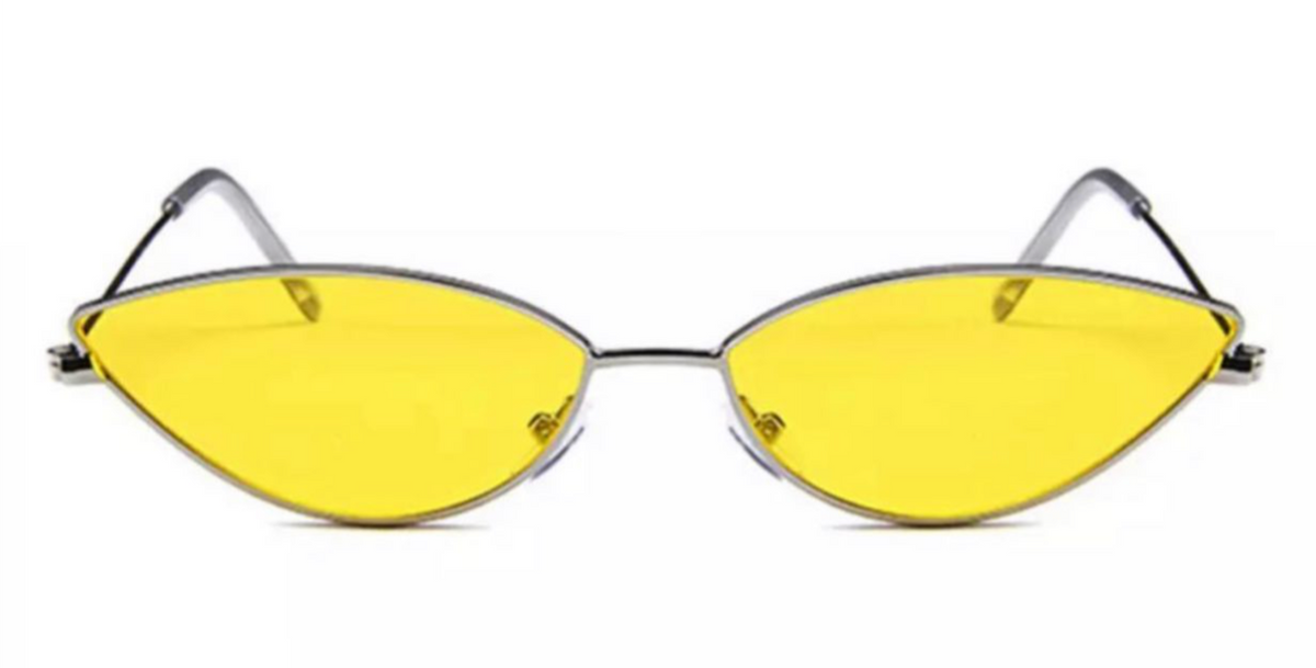 METALLIC SILVER/ YELLOW GLASSES