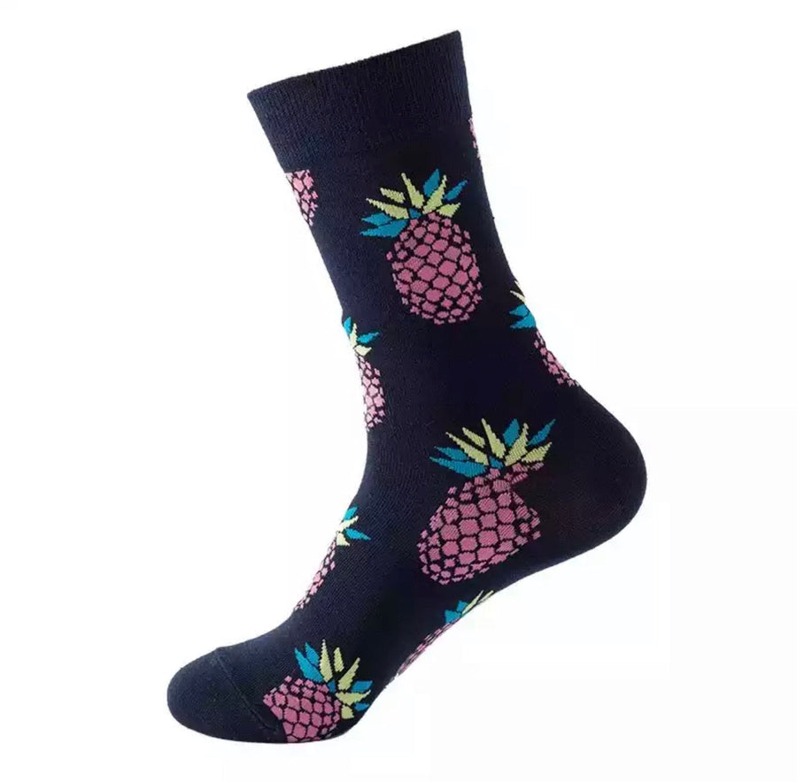 PINEAPPLE BLACK SOCKS