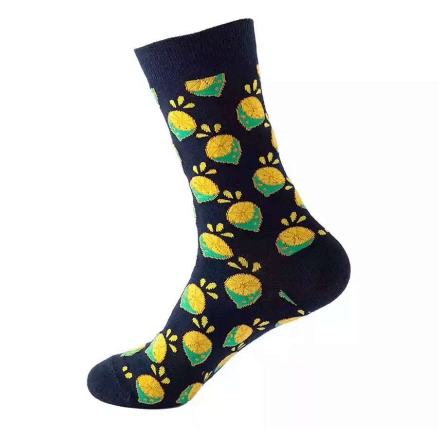 LEMON BLACK SOCKS